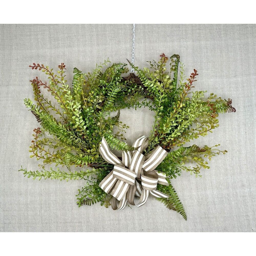 Handmade Decorative Wreath 18”x23” Front Door Wall Decor Rustic Farm House